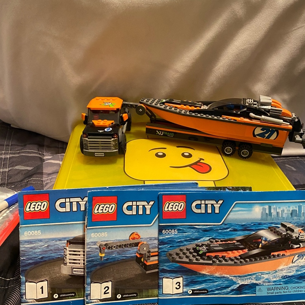 Lego City Truck and Power boat 60085